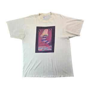 Richard Stine Vintage 90s Sock in The Nose Art Graphic T Shirt Mens Size XL